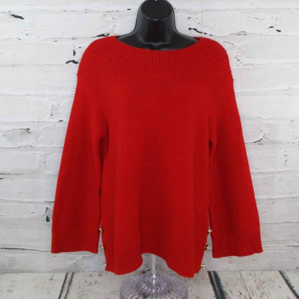 Charter Club Waffle Knit Pullover Sweater